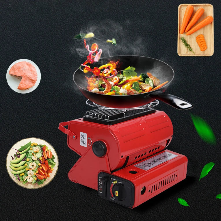 Camping Emergency Butane Heater, Portable Double Heat Source Outdoor Survival Heater