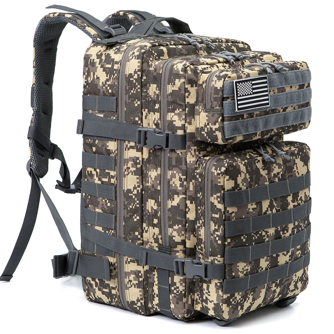 60L Military Tactical Backpack, Molle Assault Rucksack for Hiking, Camping & Travel