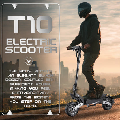 OOTD T10 Electric Scooter 900W Brushless Motor with 48V Lithium Battery & 11" Off-Road Tires