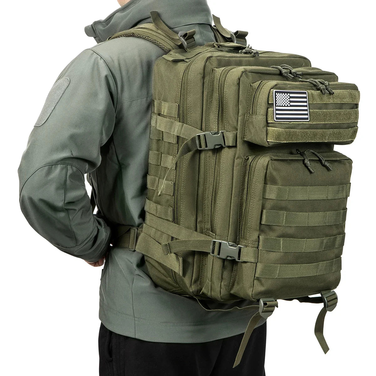 45L Tactical Backpack, Compact Outdoor Rucksack for Hiking, Camping & Fitness