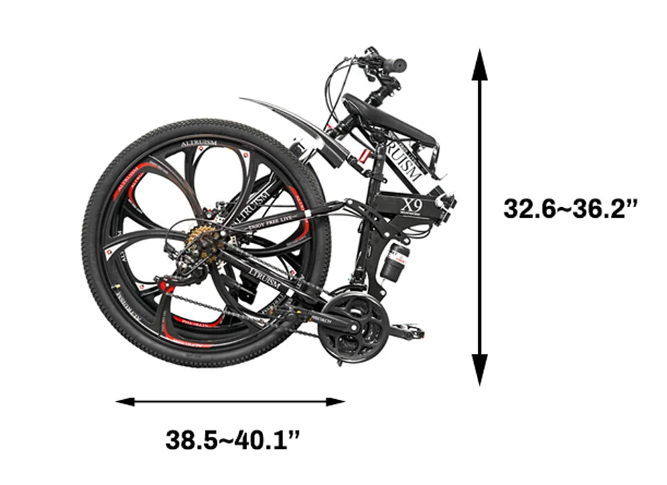 26-Inch Mountain Bike for Men & Women, 21-Speed Dual Suspension Bicycle with Disc Brakes