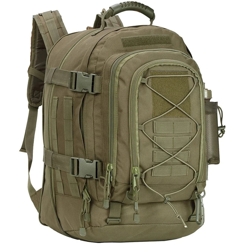 LQARMY 65L Tactical Backpack, Expandable Military MOLLE Rucksack for Hiking, Camping & Travel