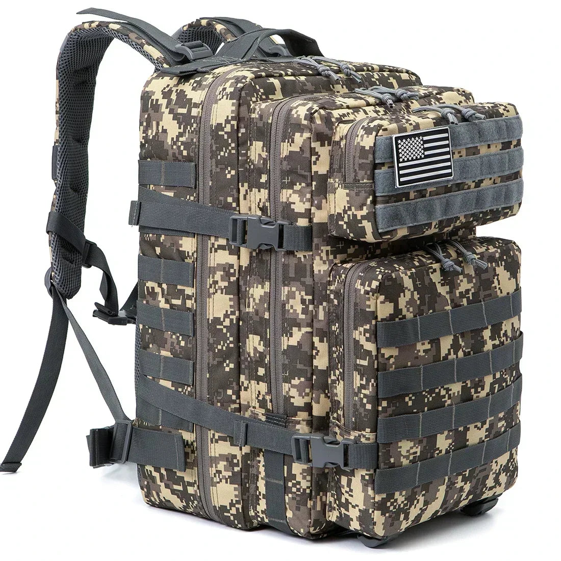 45L Tactical Hunting Backpack, Large Capacity Outdoor Rucksack for Hiking, Camping & Travel