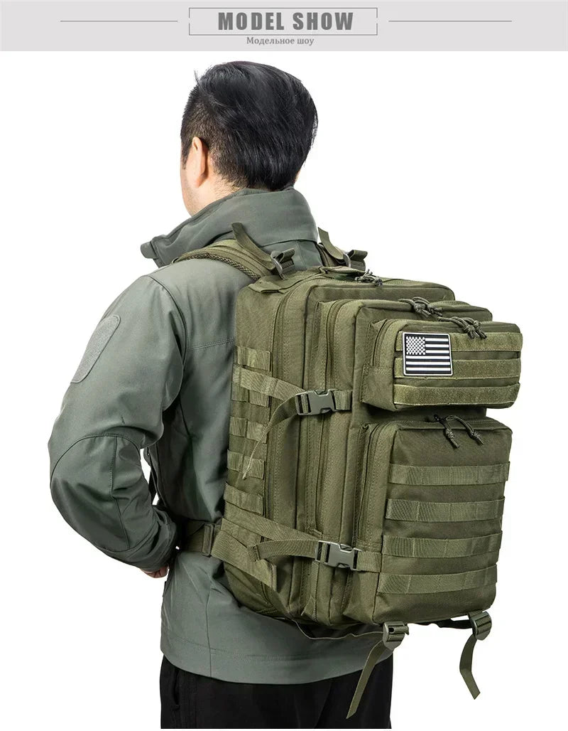 45L Tactical Backpack, Compact Outdoor Rucksack for Hiking, Camping & Fitness