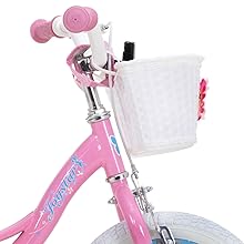 JOYSTAR Fairy Girls Bike for Toddlers & Kids Ages 2-9, Training Wheels, Handbrake & Basket