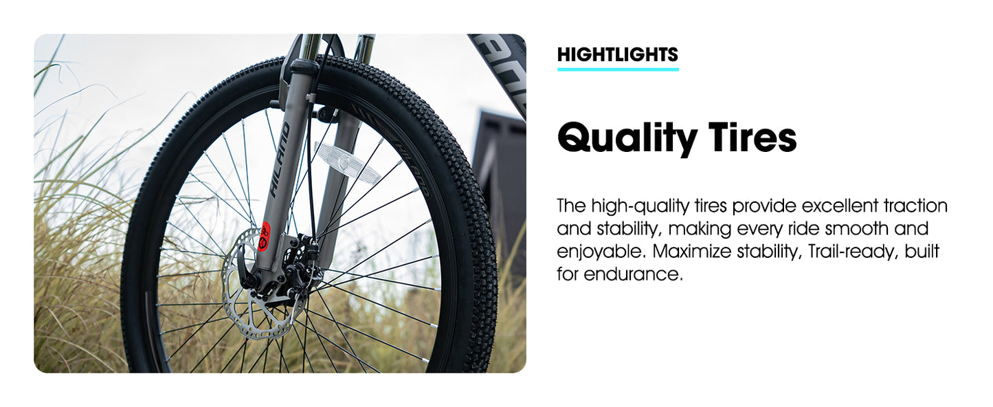 Hiland Full Suspension Mountain Bike, 21-Speed, 26-Inch Wheels & Dual Disc Brakes