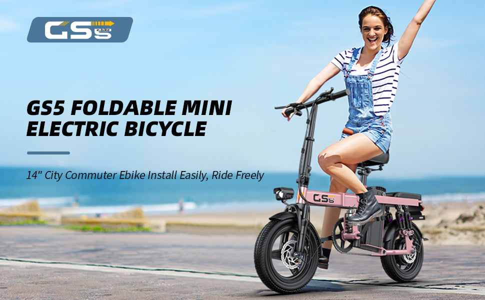 UPlee GS5 Folding Electric Bike with 740W Motor and 45-Mile Assisted Range